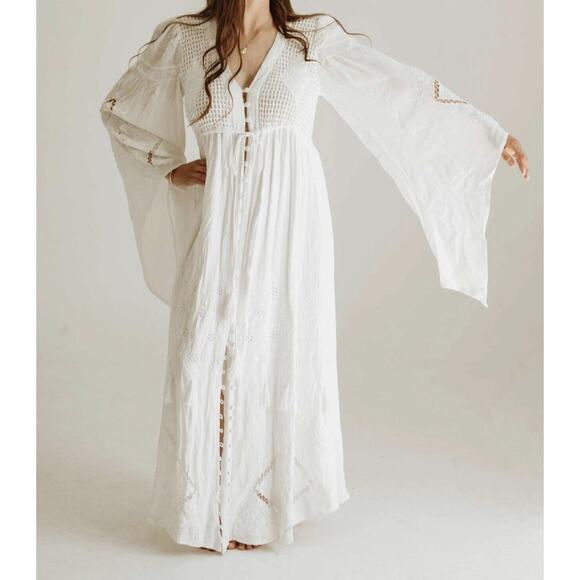 Fillyboo Dresses & Skirts - Women's Fillyboo Maternity Strawberry Fields Embroidered Maxi Dress